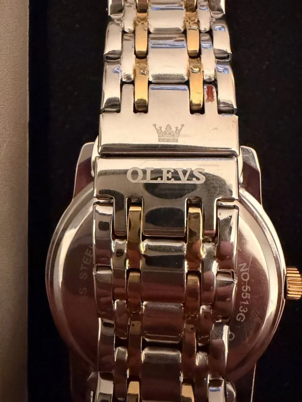 OLEVS Watch for Men Diamond Business Dress Analog Quartz Stainless Steel